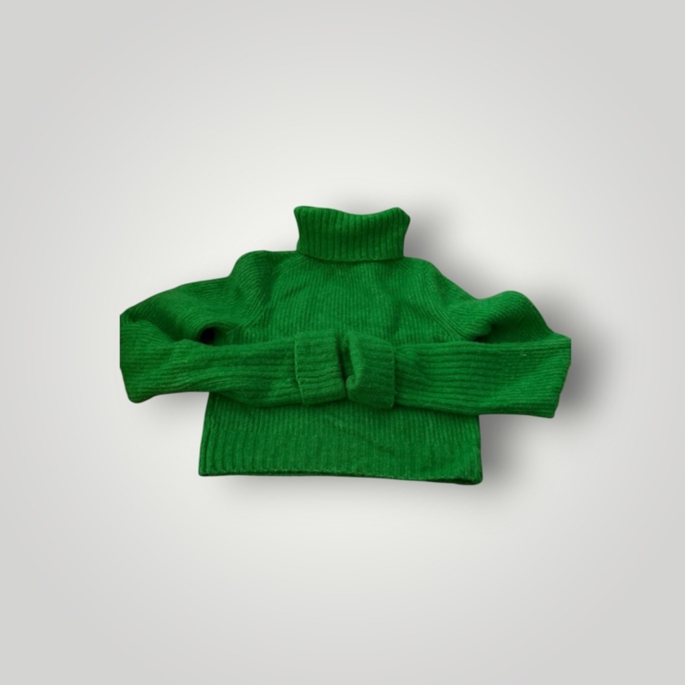 & Other Stories Stockholm Atelier Turtleneck Sweater Women XS Green Alpaca Wool - Picture 4 of 10